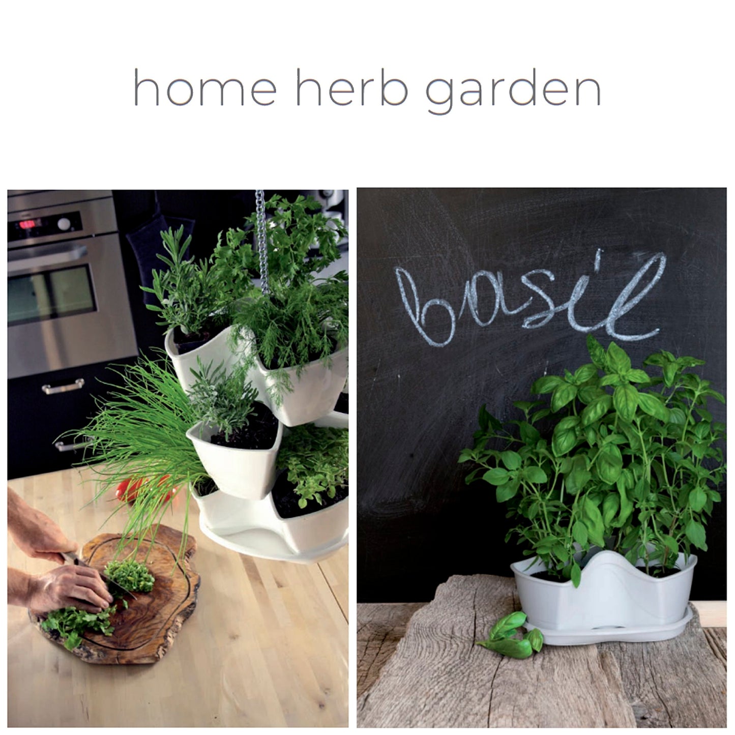 Jardín Vertical Colgante Coubi Herbal 9l., Dimensiones (mm) 295x295x880, Color Blanco