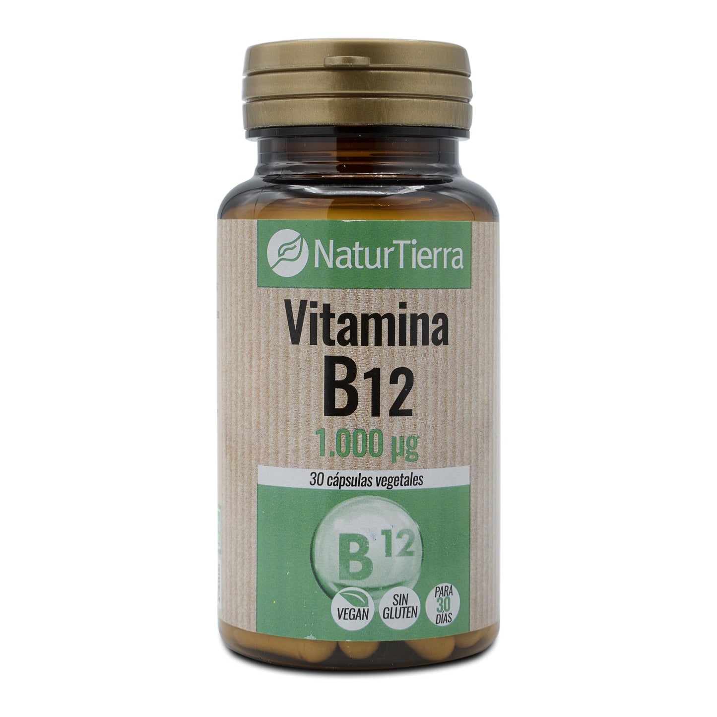 Vitamina B12, 30 cápsulas vegetales. NaturTierra