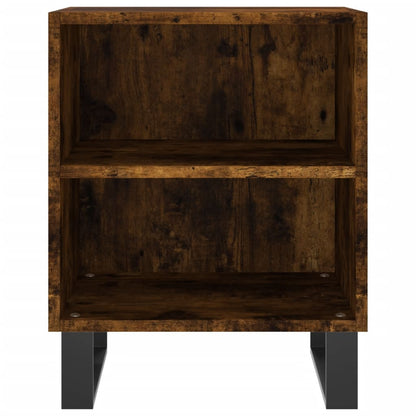 Mesita De Noche Madera De Ingeniería Roble Ahumado 40x30x50 Cm_2