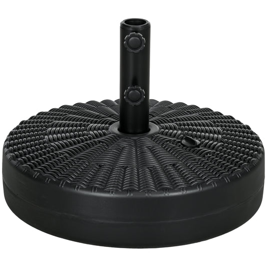 Outsunny Base De Sombrilla Redondo Rellenable De Agua 22 Kg Y Arena 29 Kg Negro_0