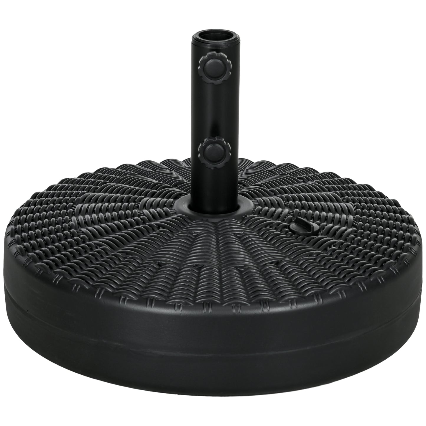 Outsunny Base De Sombrilla Redondo Rellenable De Agua 22 Kg Y Arena 29 Kg Negro_0