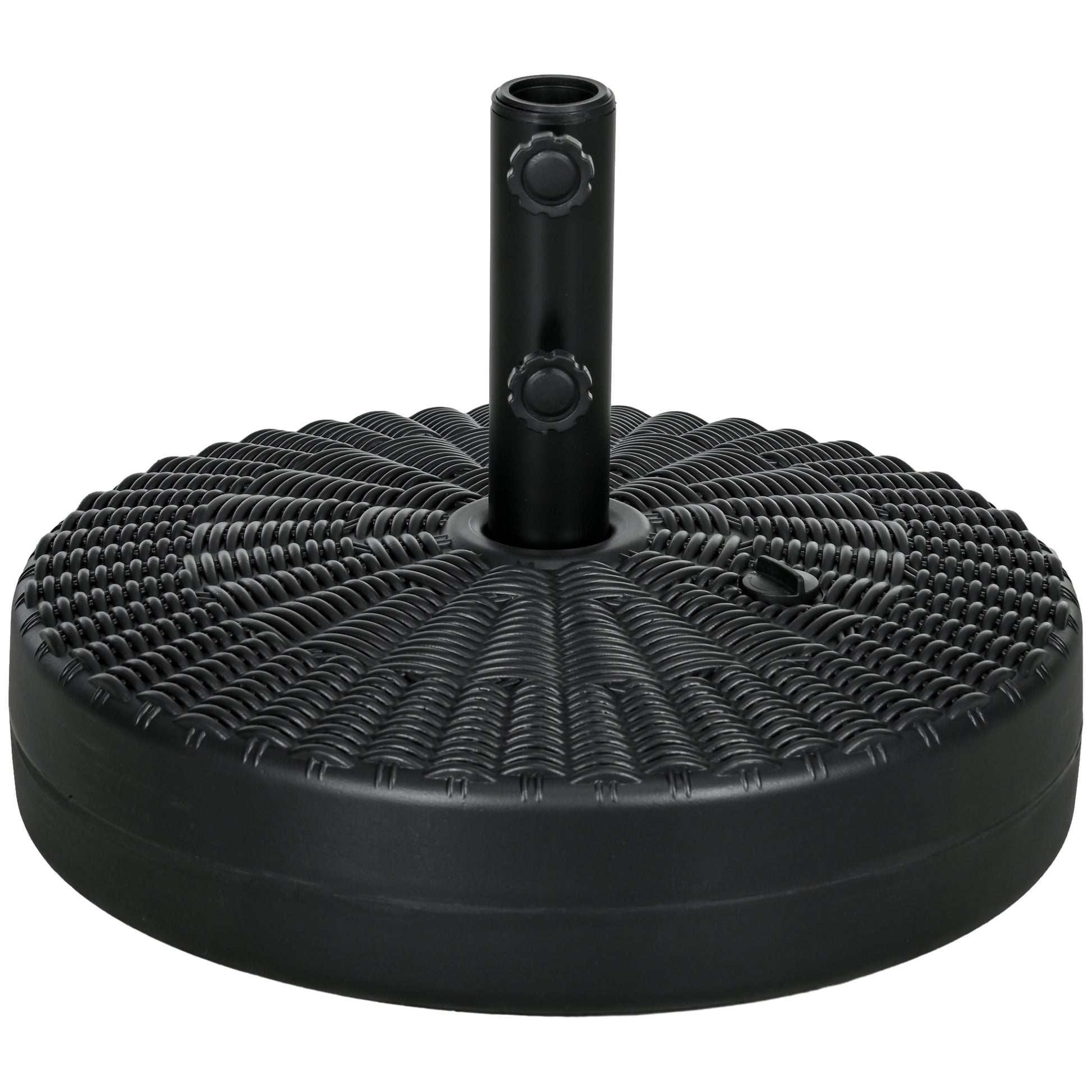 Outsunny Base De Sombrilla Redondo Rellenable De Agua 22 Kg Y Arena 29 Kg Negro_0