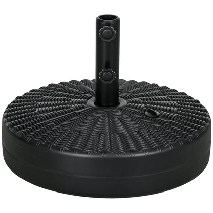 Outsunny Base De Sombrilla Redondo Rellenable De Agua 22 Kg Y Arena 29 Kg Negro_0