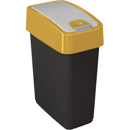 Cubo De La Basura Premium Con Tapa Abatible, Tacto Suave, 10 L, Magne, Amarillo_0