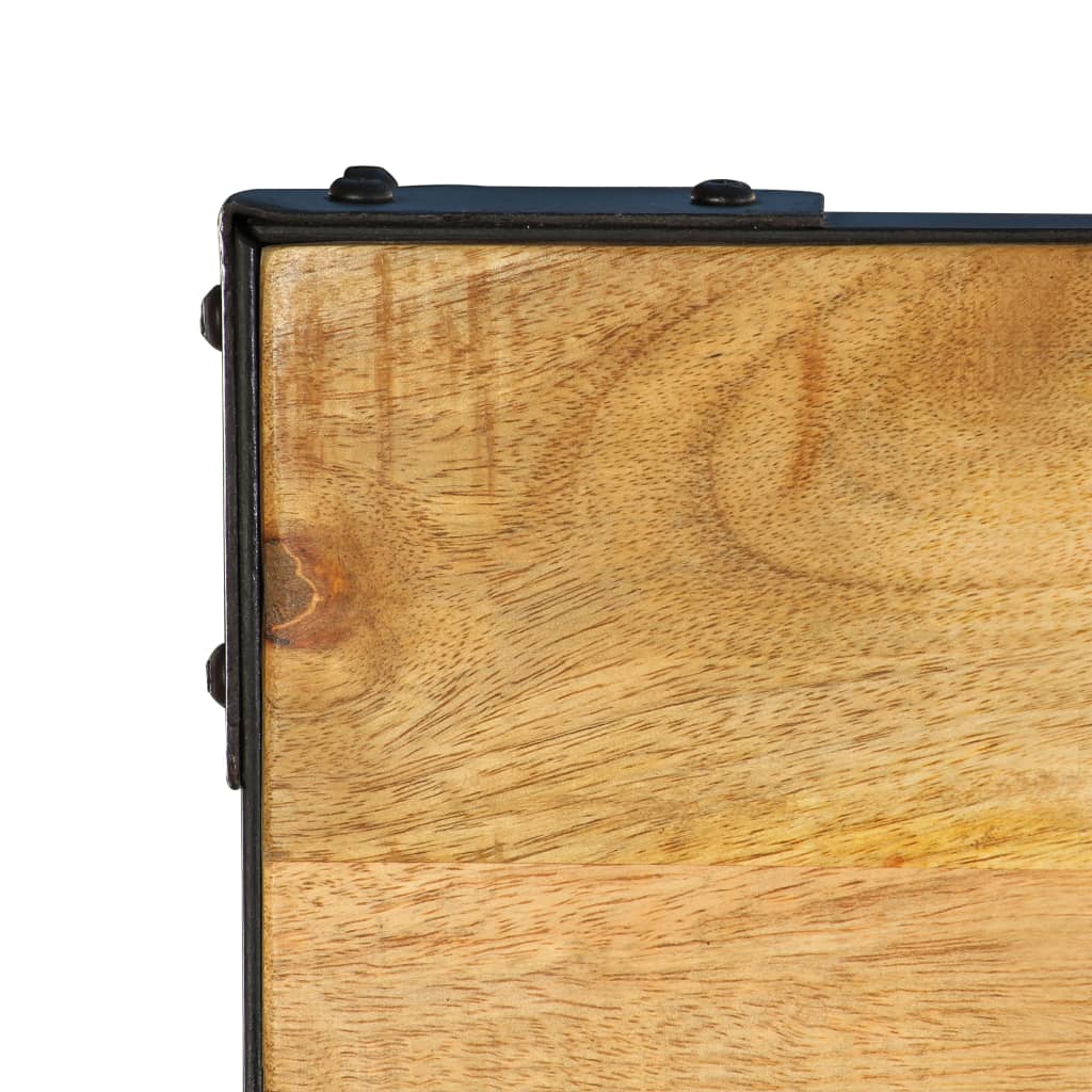 Mesa De Comedor De Madera Maciza De Mango 140x140x76 Cm_2