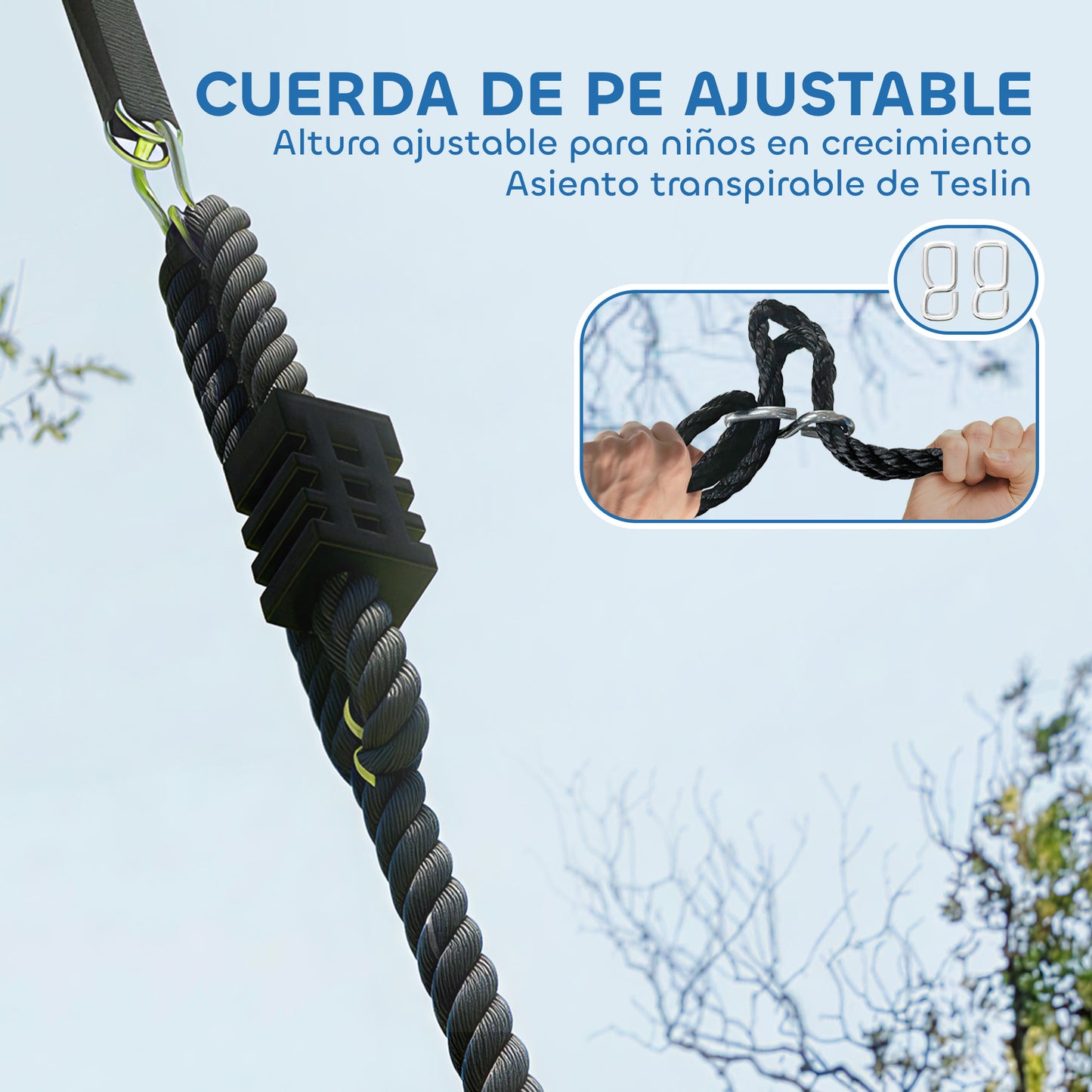 Aiyaplay Columpio Nido Infantil Ø120 Cm Altura Ajustable Carga 300 Kg Multicolor_5