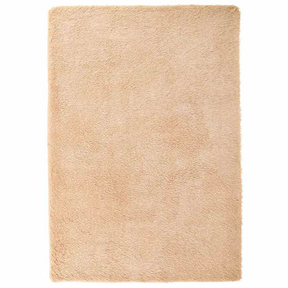 Vidaxl Alfombra Peluda De Pelo Largo Navarra Beige 120x170cm Poliéster_0