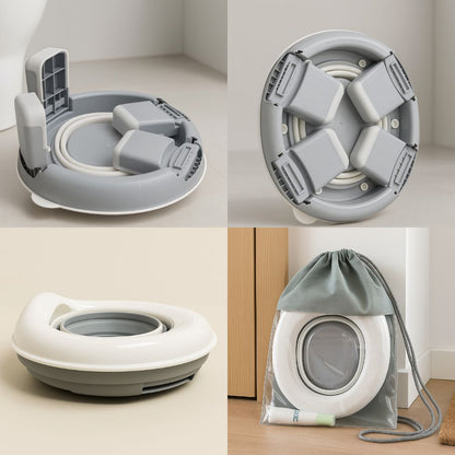 Orinal Infantil Multifunción Plegable, Color Gris Y Blanco Bathby_1