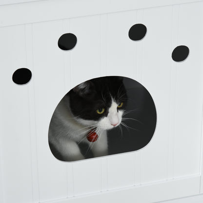 Pawhut Casa Para Gatos De Madera Mueble Arenero Gatos Con Puerta 48x51x51 Cm_4