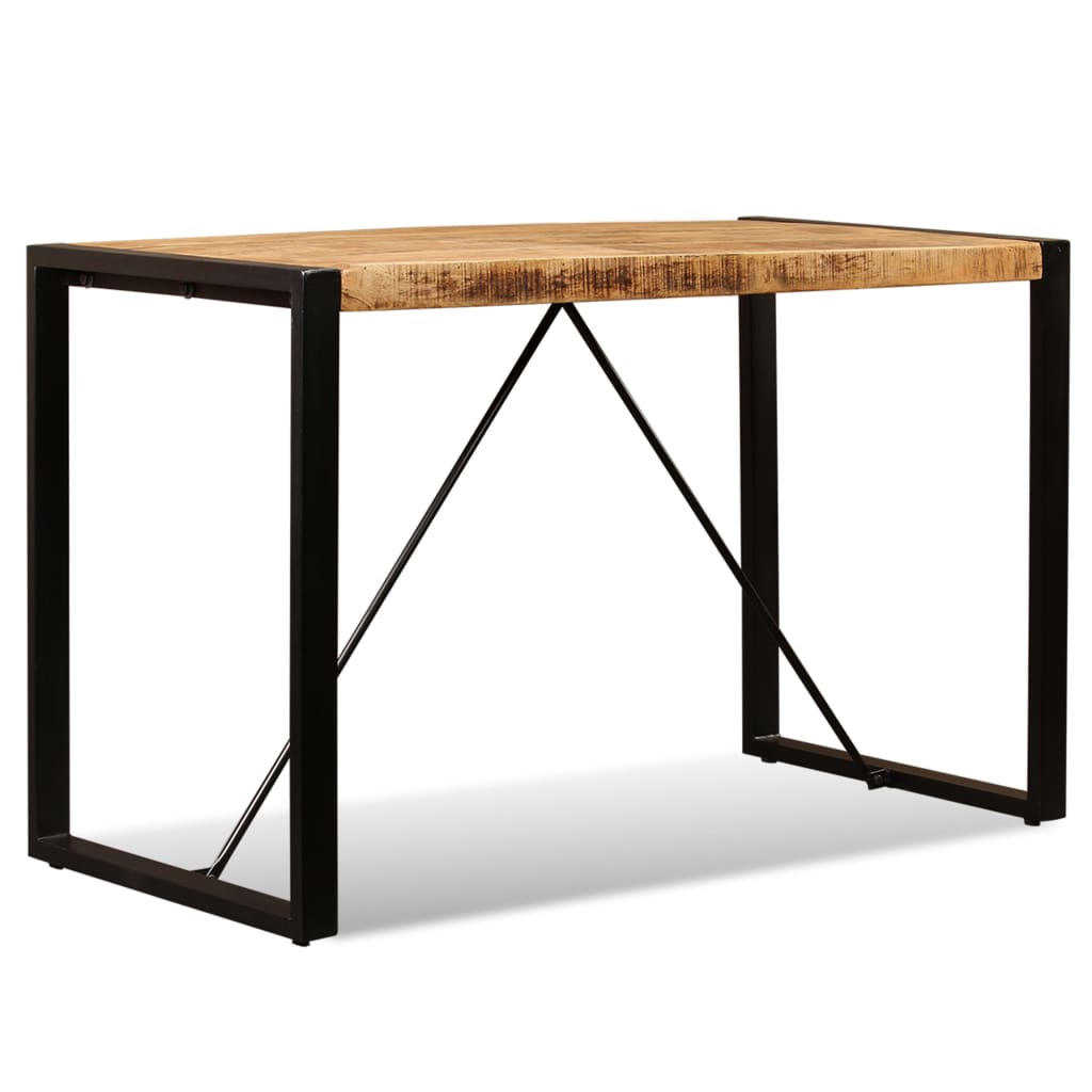 Mesa De Comedor De Madera Maciza De Mango Rugosa 120 Cm_3