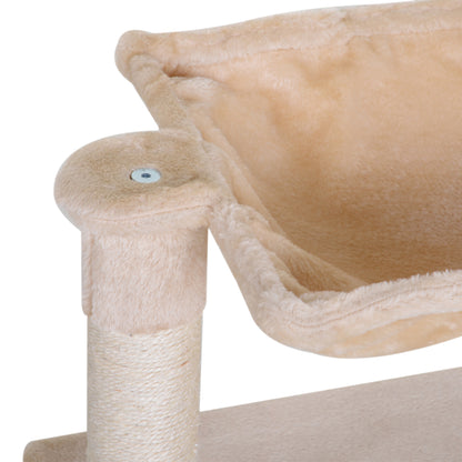 Pawhut Rascador Árbol Gatos Centro Actividad Plataforma Caseta Sisal Natural_4