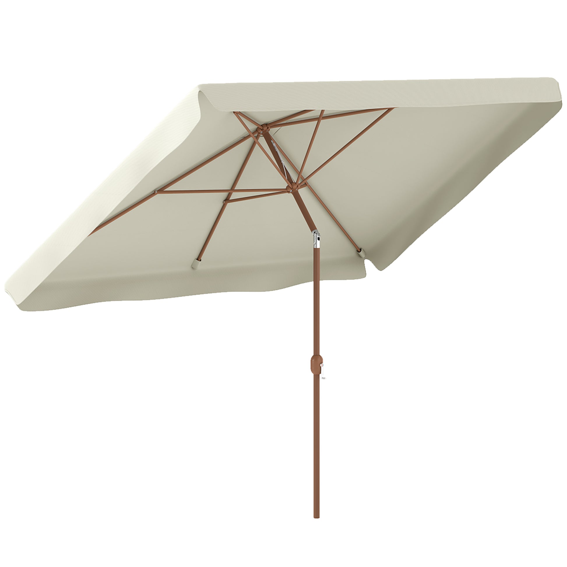 Outsunny Sombrilla De Terraza Exterior 300x200 Cm Con Ángulo Ajustable Beige_0