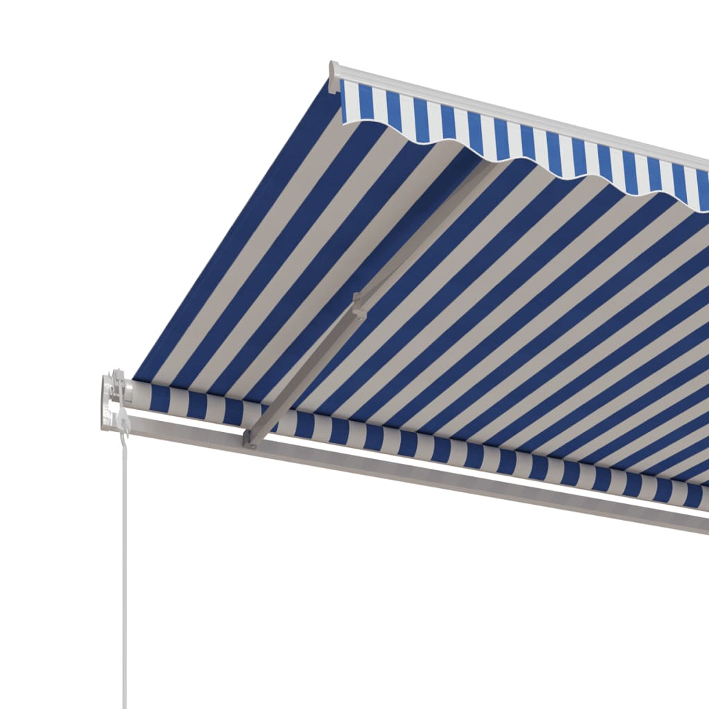Toldo Automático Retráctil Azul Y Blanco 450x350 Cm_4