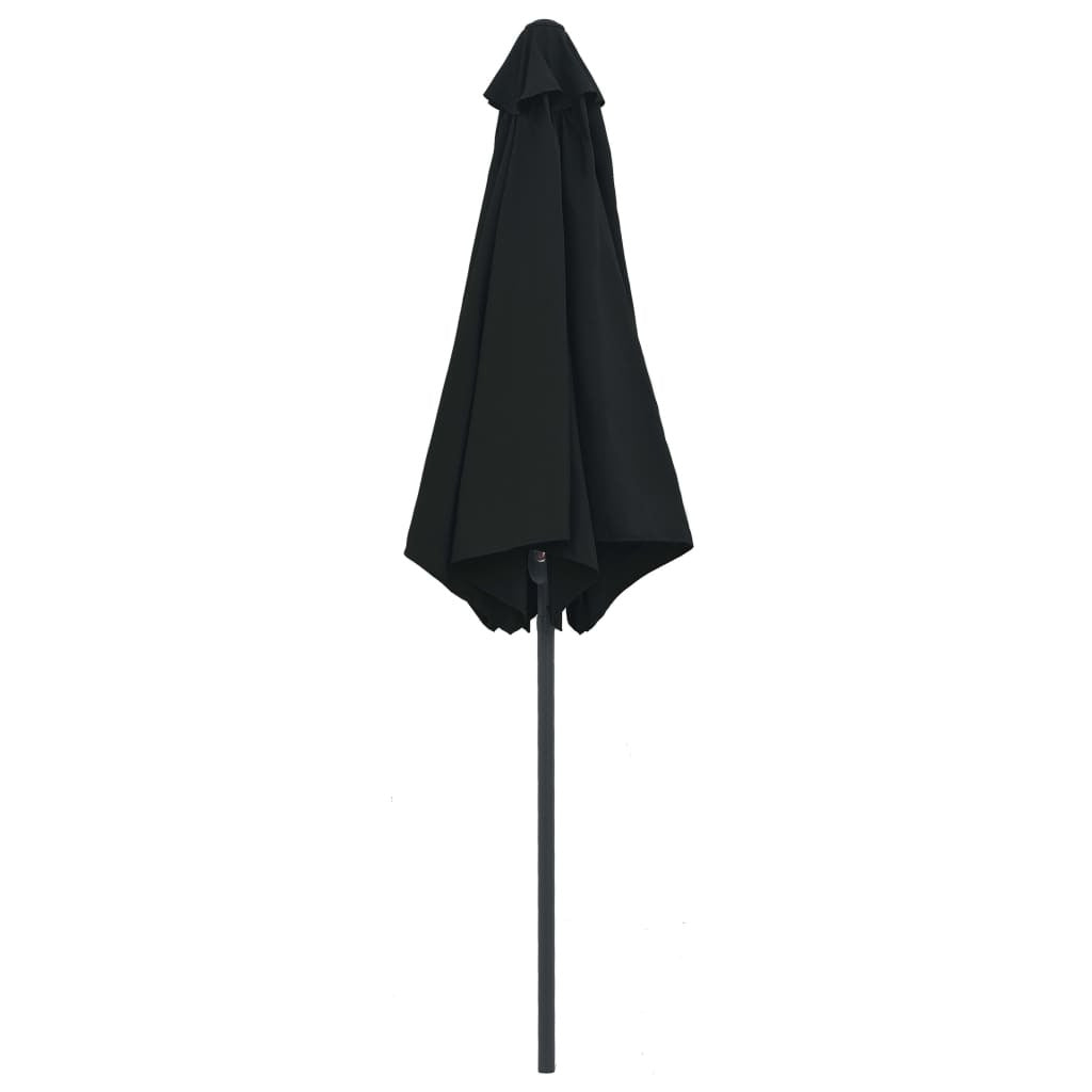 Vidaxl Sombrilla De Jardín Con Palo De Aluminio Negra 270x246 Cm_3