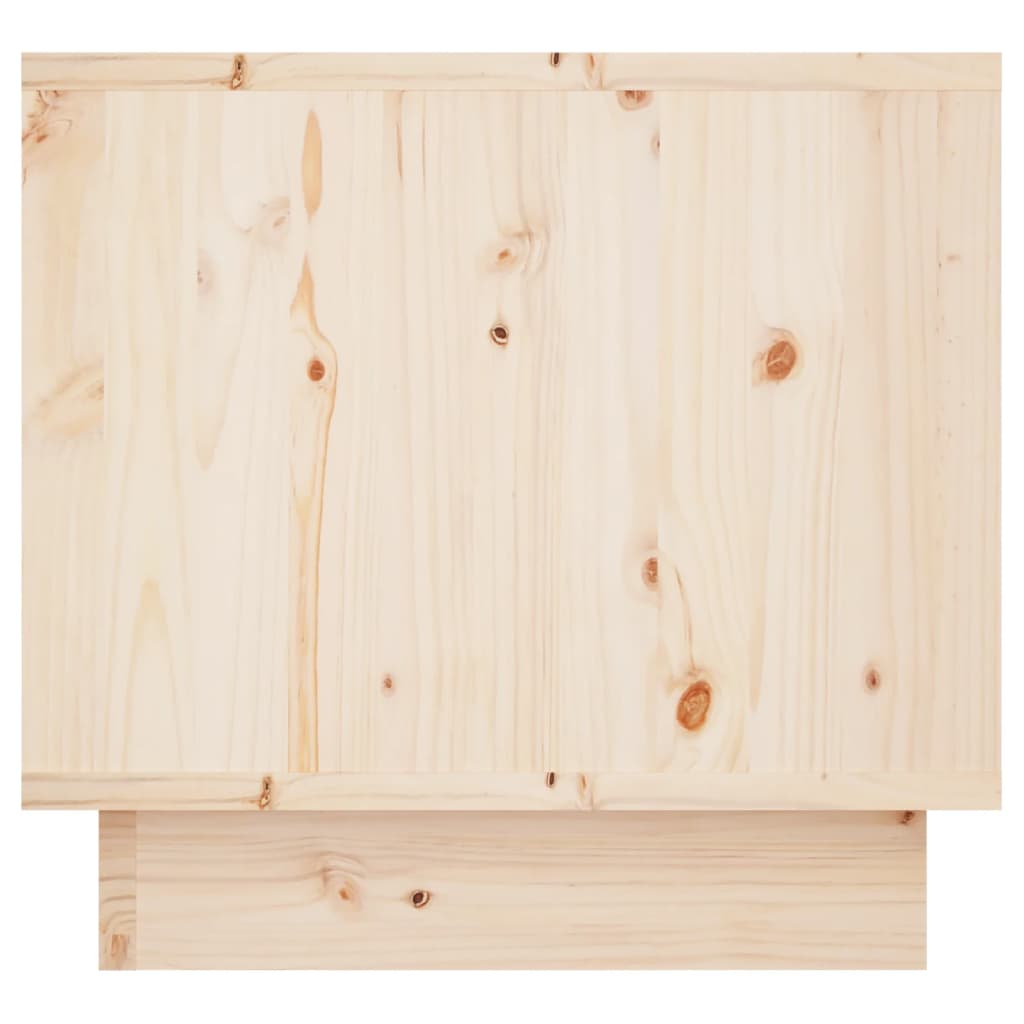 Mesita De Noche Madera Maciza De Pino 35x34x32 Cm_4