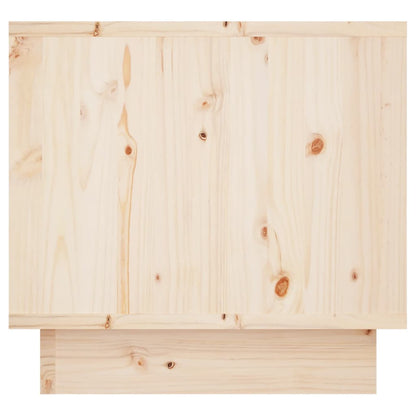 Mesita De Noche Madera Maciza De Pino 35x34x32 Cm_4