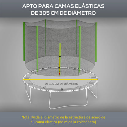 Sportnow Red De Seguridad Para Cama Elástica Ø305 Cm Verde_3