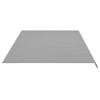 Tela De Repuesto Para Toldo Gris Antracita Y Blanco 6x3,5 M Poliéster_3