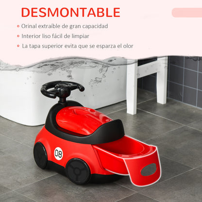 Homcom Orinal De Aprendizaje Para Bebé De 6-36 Meses Con Tapa Volante Fácil De_4