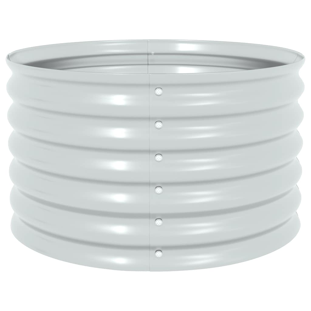 Arriate De Acero Galvanizado Plateado 80x80x44 Cm_4