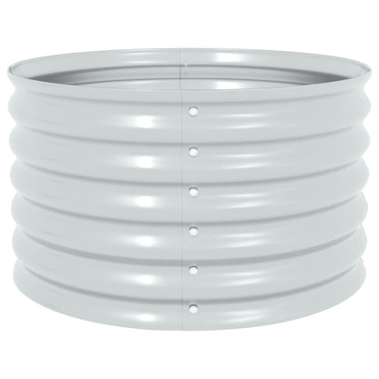 Arriate De Acero Galvanizado Plateado 80x80x44 Cm_4