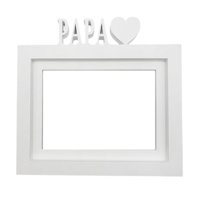 Marco De Fotos Mesa O Pared Modelo Papa 24x22.5cm Para Fotos 15x20cm Blanco_0