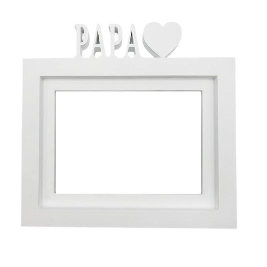 Marco De Fotos Mesa O Pared Modelo Papa 24x22.5cm Para Fotos 15x20cm Blanco