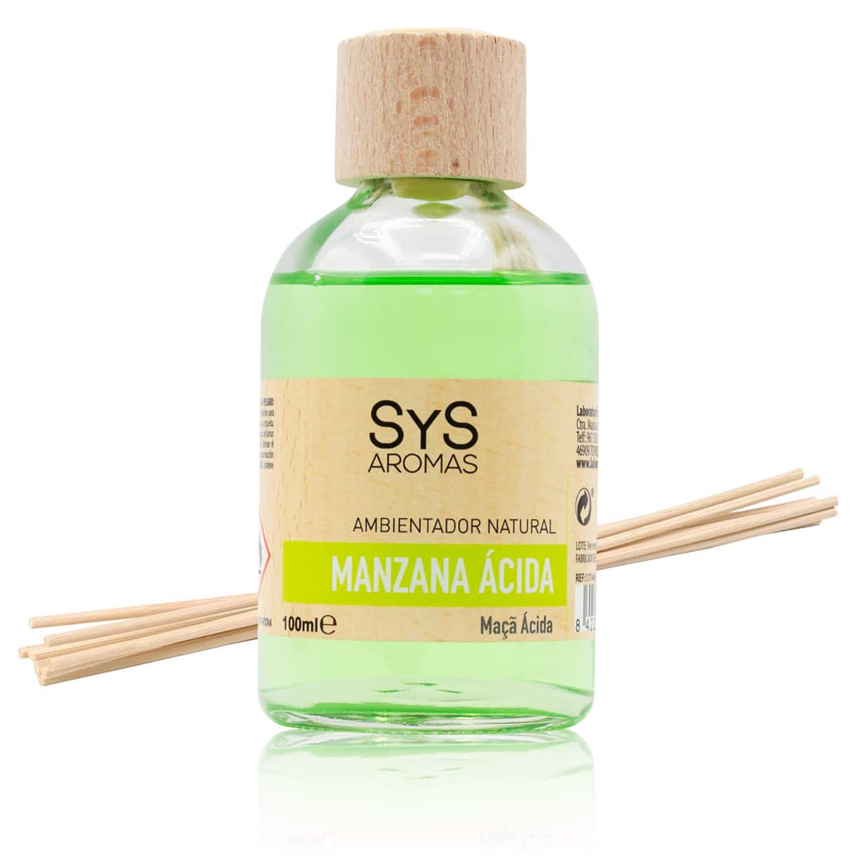 Ambientador Mikado Manzana Ácida SYS Aromas 100 ml | Aroma Afrutado y Ácido | Refrescante_0