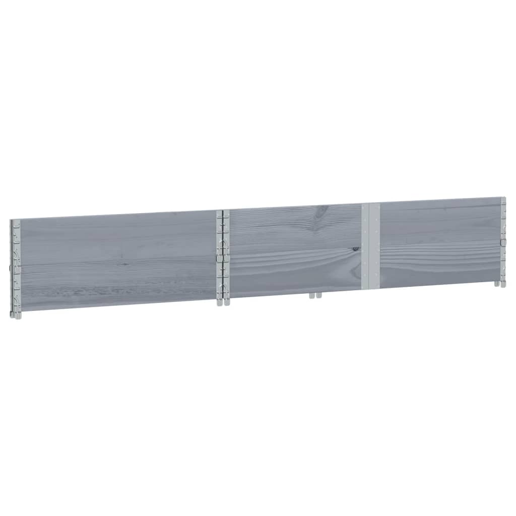 Jardinera De Madera Maciza De Pino Gris 150x100 Cm_3