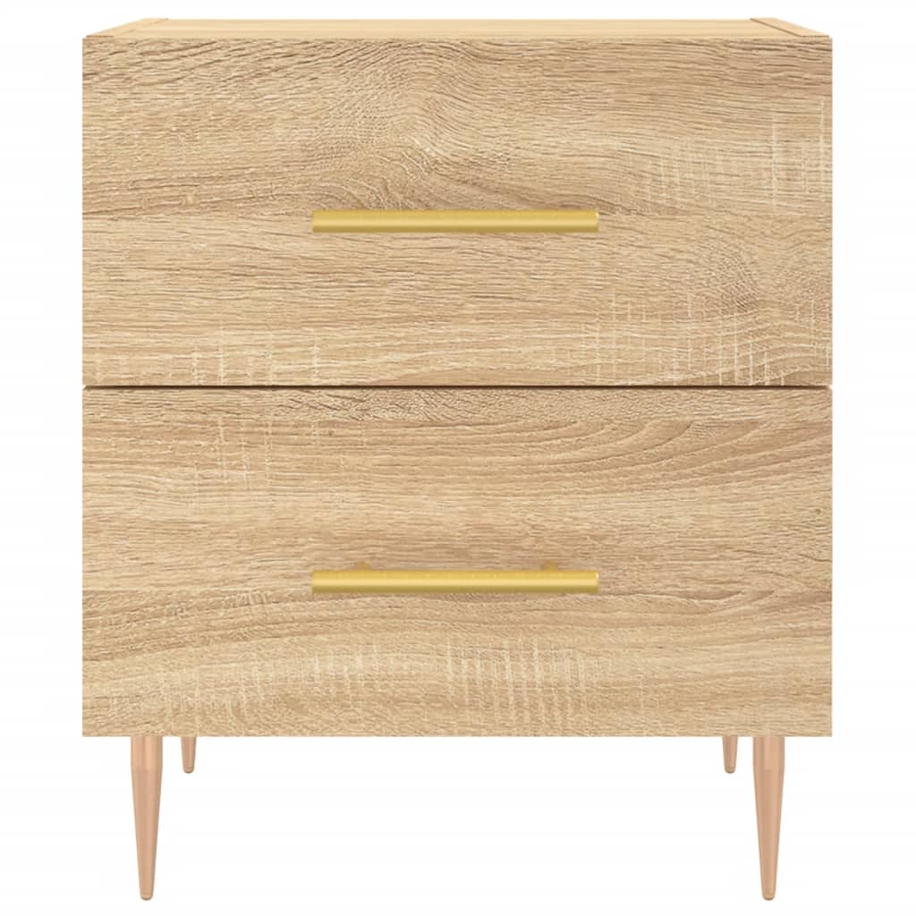 Mesita De Noche Madera De Ingeniería Roble Sonoma 40x35x47,5 Cm_4