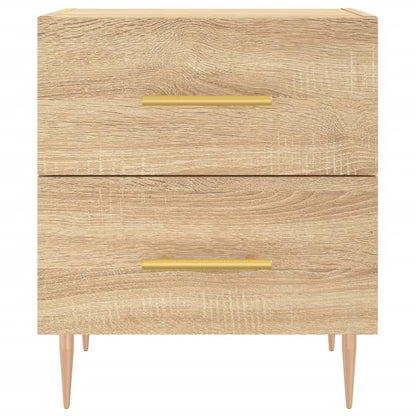Mesita De Noche Madera De Ingeniería Roble Sonoma 40x35x47,5 Cm_4