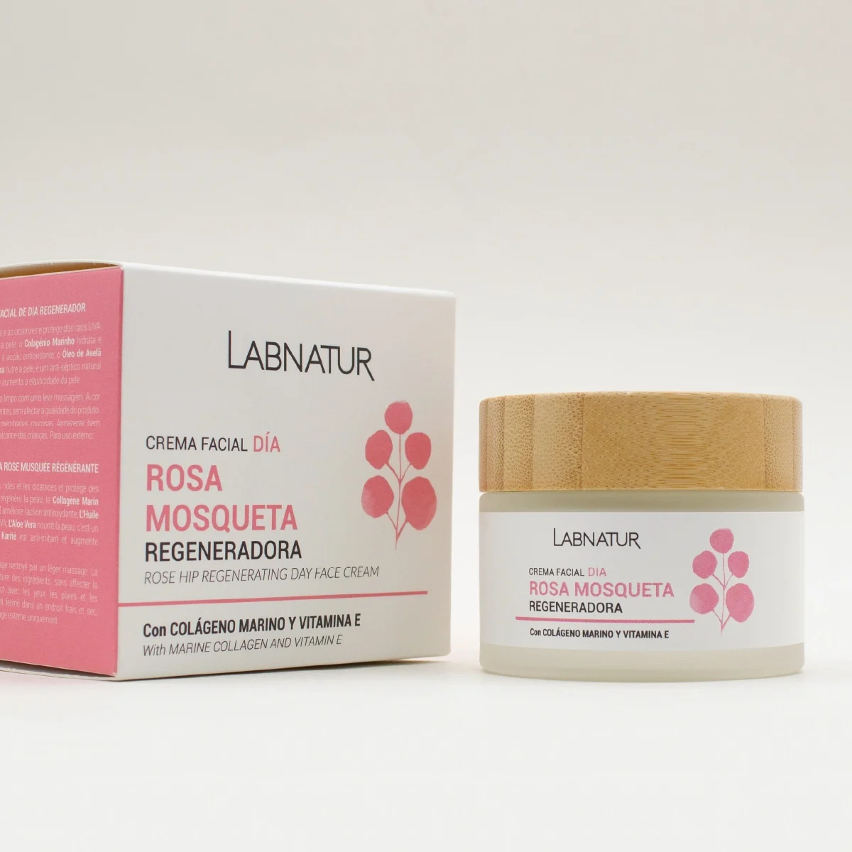 Crema Facial de Rosa Mosqueta Labnatur 50 ml | Colágeno Marino y Avellanas | Regenera, Nutre y Mejora la Elasticidad_2