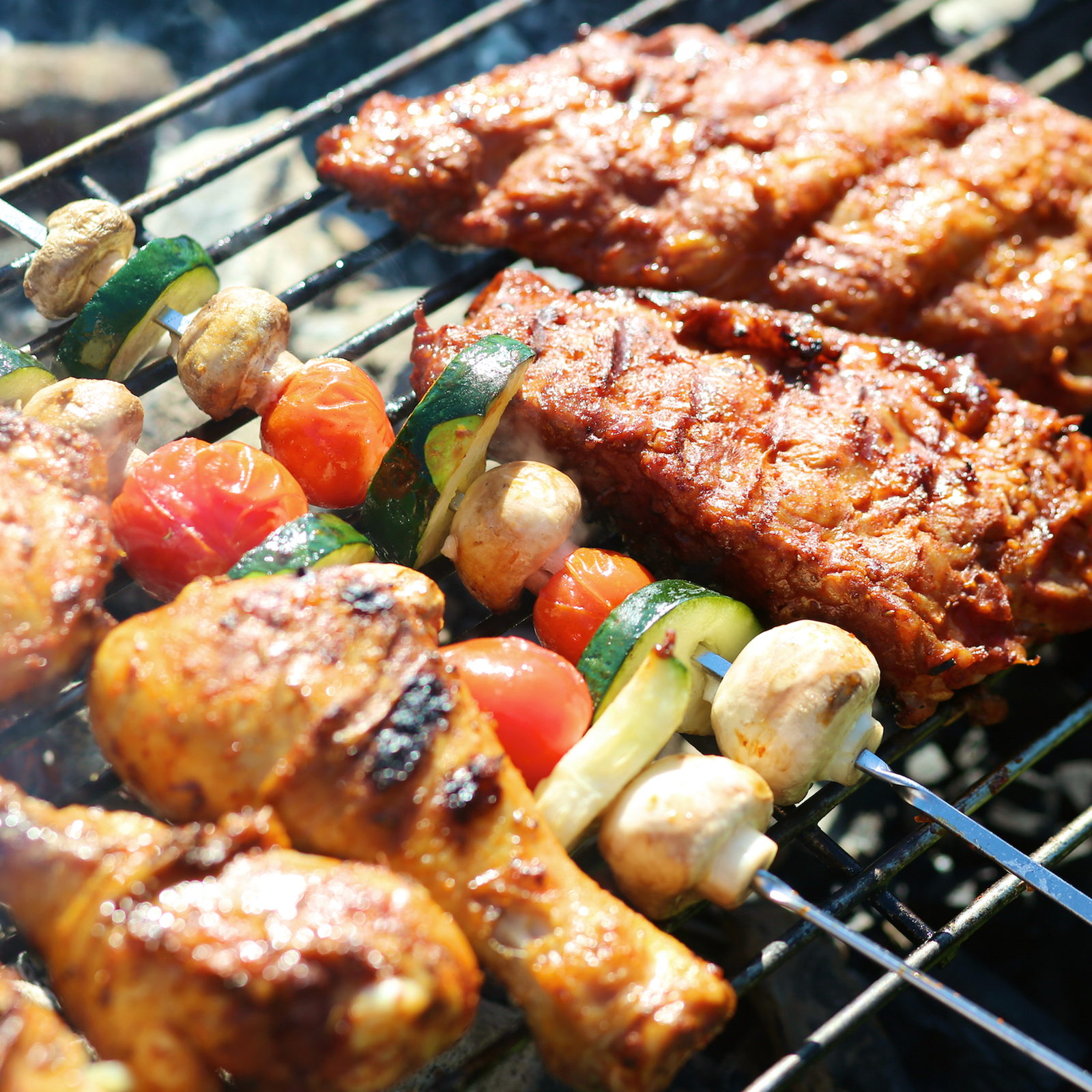 Parrilla Simple Para Barbacoa De Hierro Zincado Con Mango 45x35 Cm_2