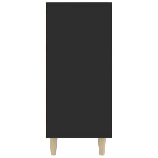 Aparador De Madera De Ingeniería Negro 90x34x80 Cm / Vetonek_0
