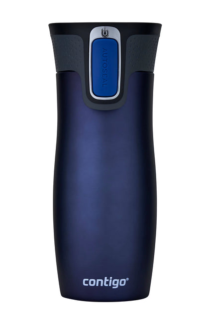 Termo Acero Inoxidable West Loop SS 470ML con Autosellado Azul Mónaco Contigo