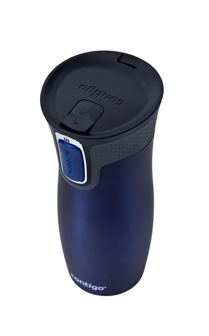 Termo Acero Inoxidable West Loop SS 470ML con Autosellado Azul Mónaco Contigo