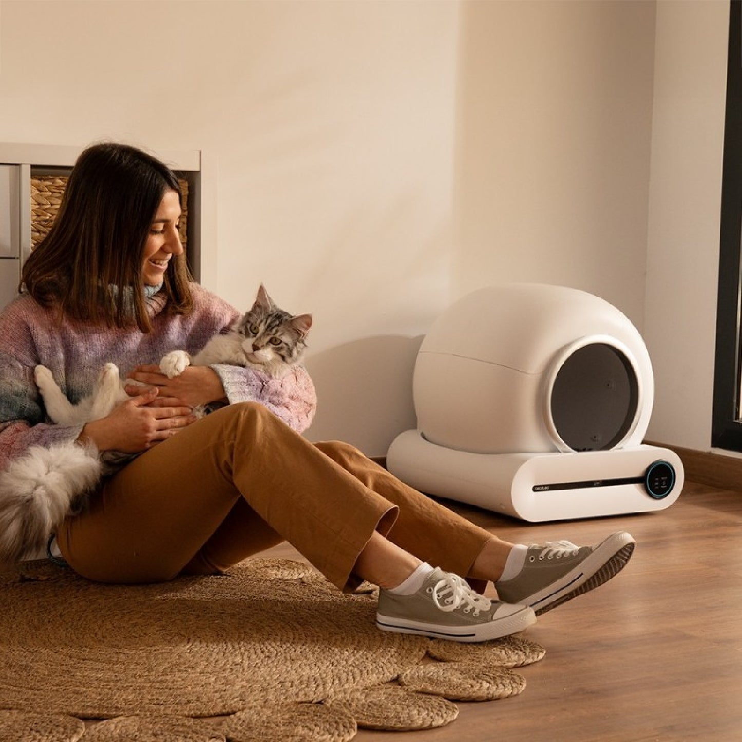 Arenero Gatos Autolimpiable Pumba 8500 Cleankitty Smart Control Por Wifi Y Pantalla Seguro Con Sensor De Infrarrojos 65l_4