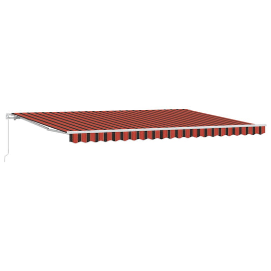 Toldo Retráctil Naranja Y Marrón 500 X 350 Cm_0