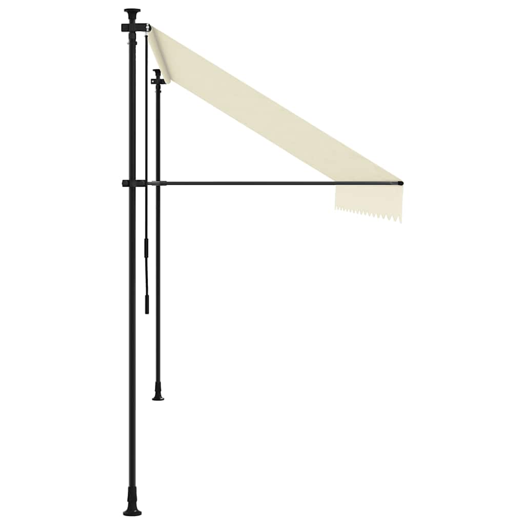 Toldo Retráctil De Tela Y Acero Crema 350x150 Cm_4