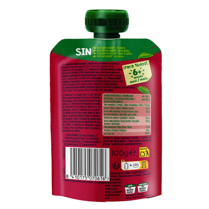 Bolsita fruta 100% Eco sabor manzana, fresa, plátano y arándanos Hero Solo 100 g