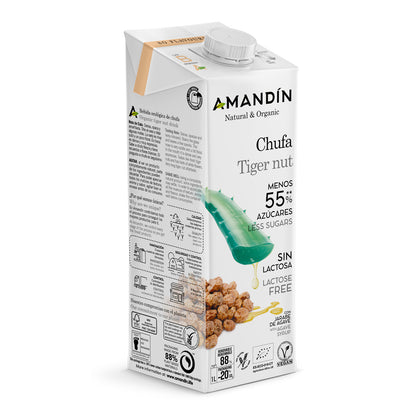 Bebida De Chufa Con Ágave Bio Amandin 1L