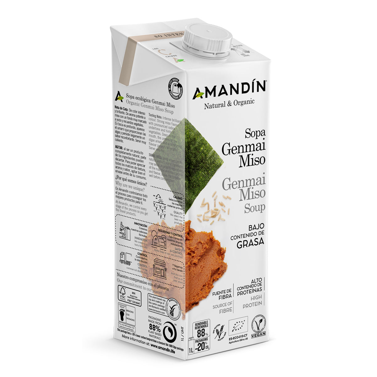 Sopa de Genmai Miso Bio Amandin 1L