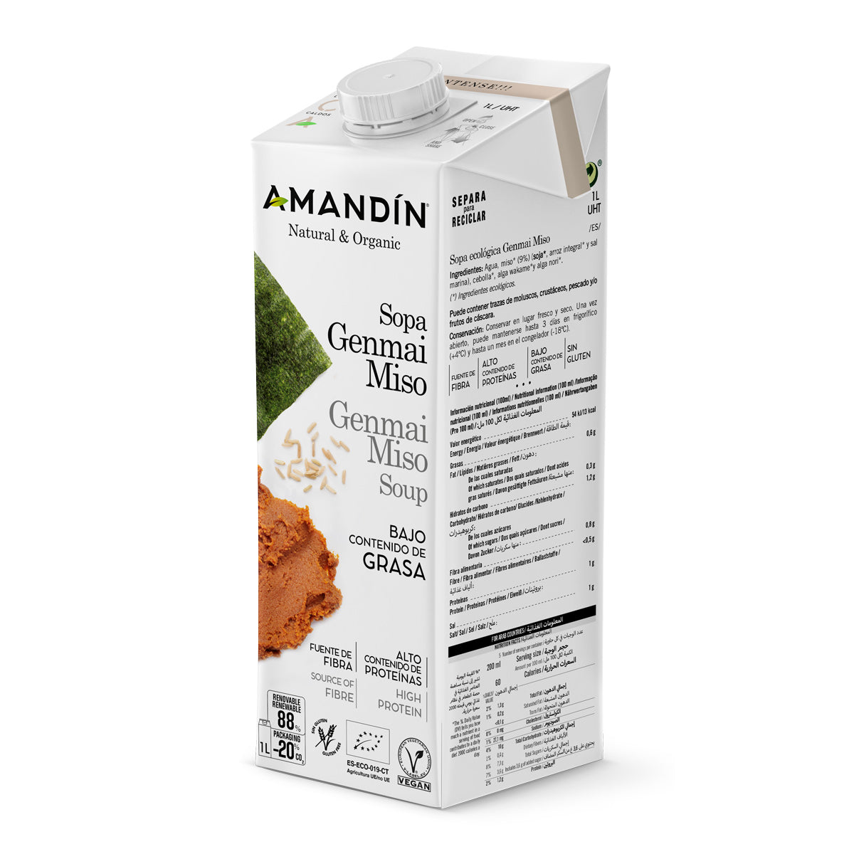 Sopa de Genmai Miso Bio Amandin 1L