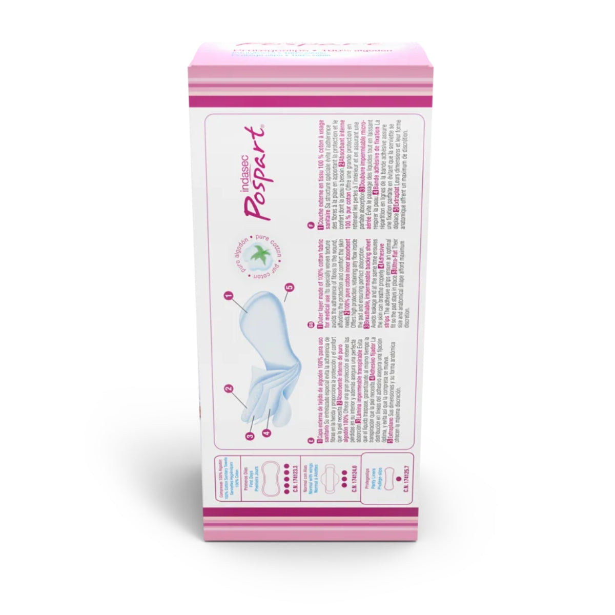 Protegeslips 100% Algodón INDASEC POSPART® 1 24 uds