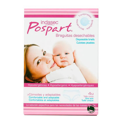 Braguitas Desechables INDASEC POSPART® Talla única 4 Uds