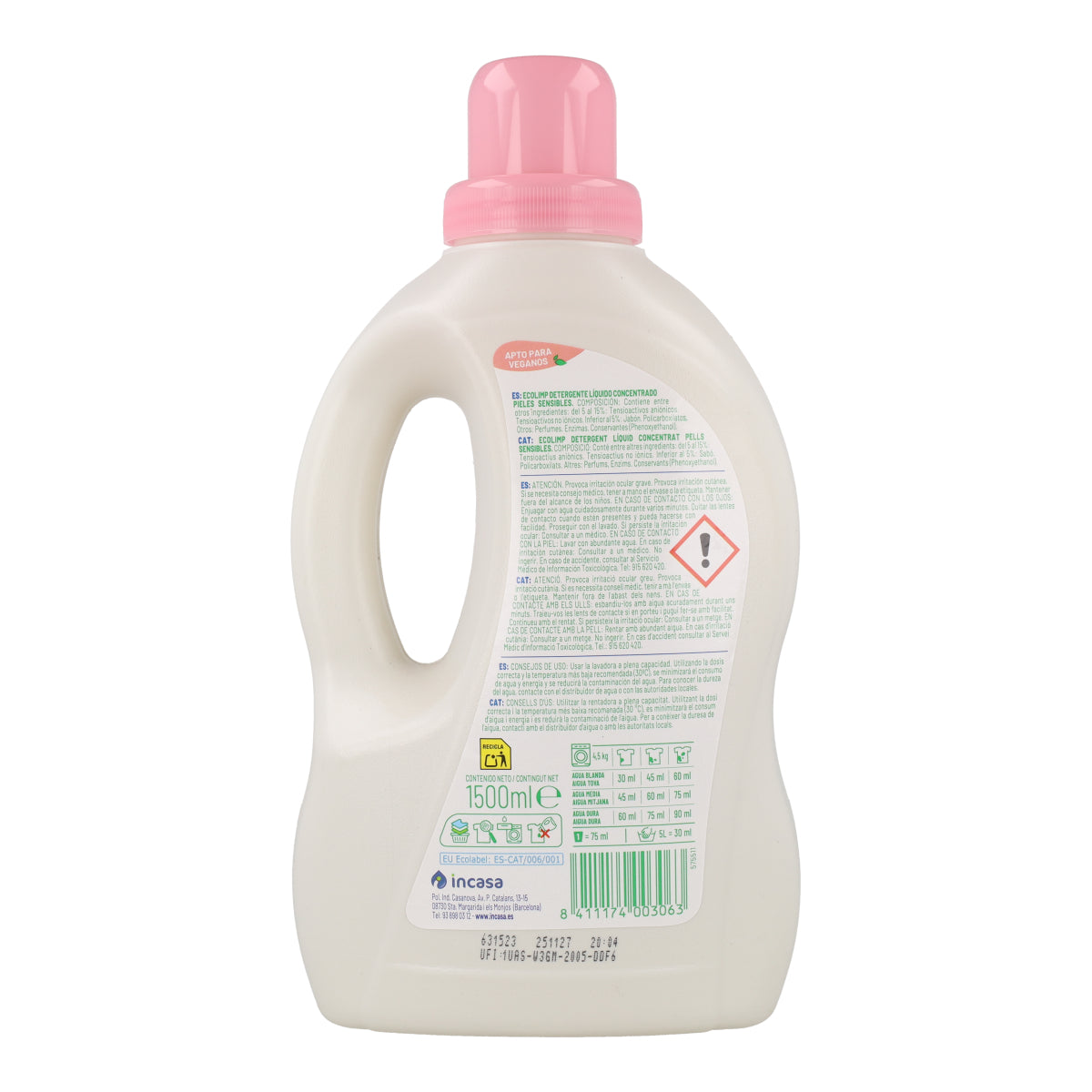 Detergente Liquido Pieles Sensibles Mimidu ECO 25 dosis