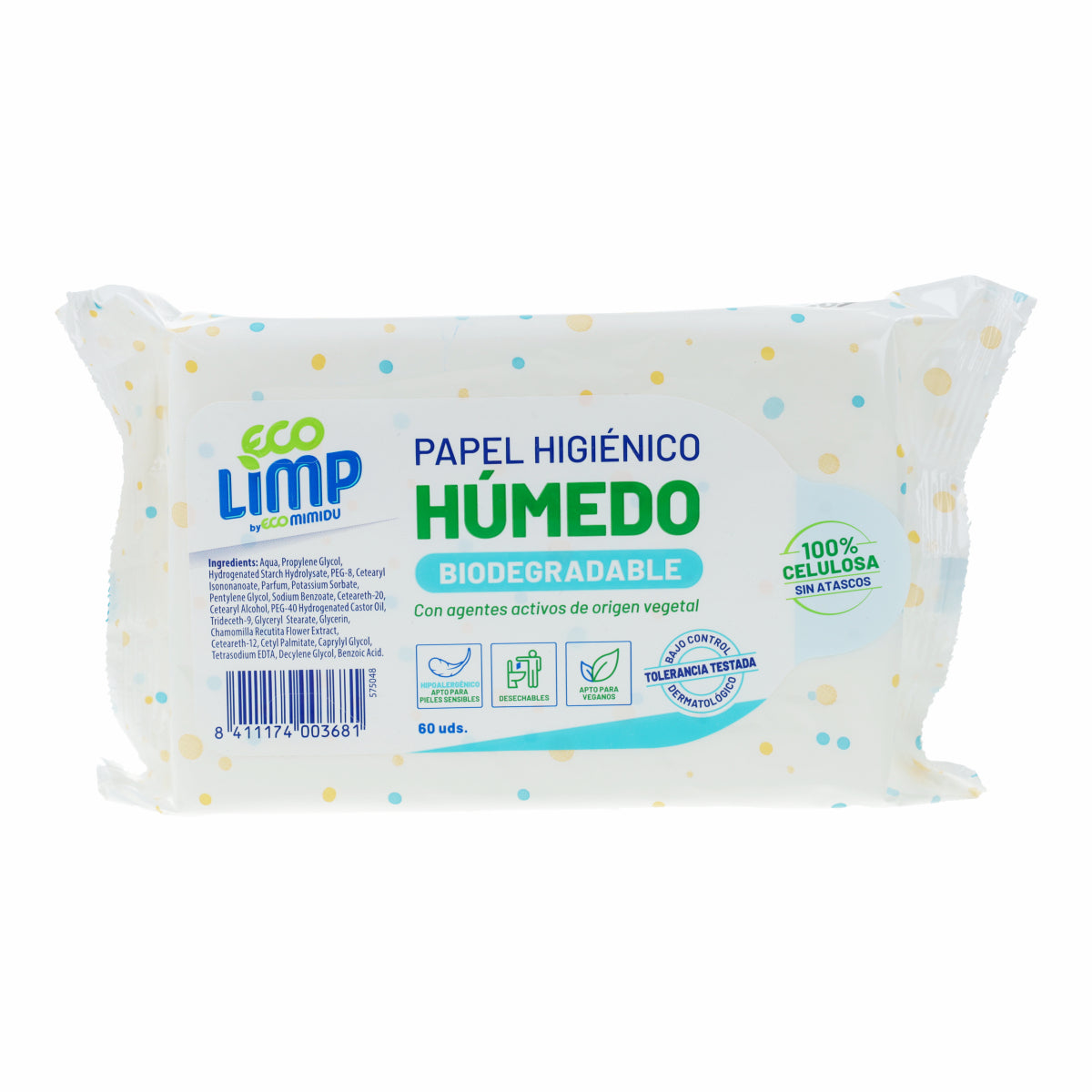 Papel Higiénico Húmedo Mimidu ECO 60 Uds