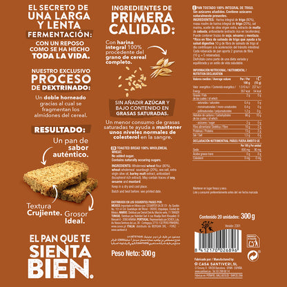Pack 2x Pan Dextrin tradicional Santiveri 300 g