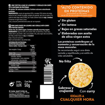 Mini tortitas  protein curry SANTIVERI 50g