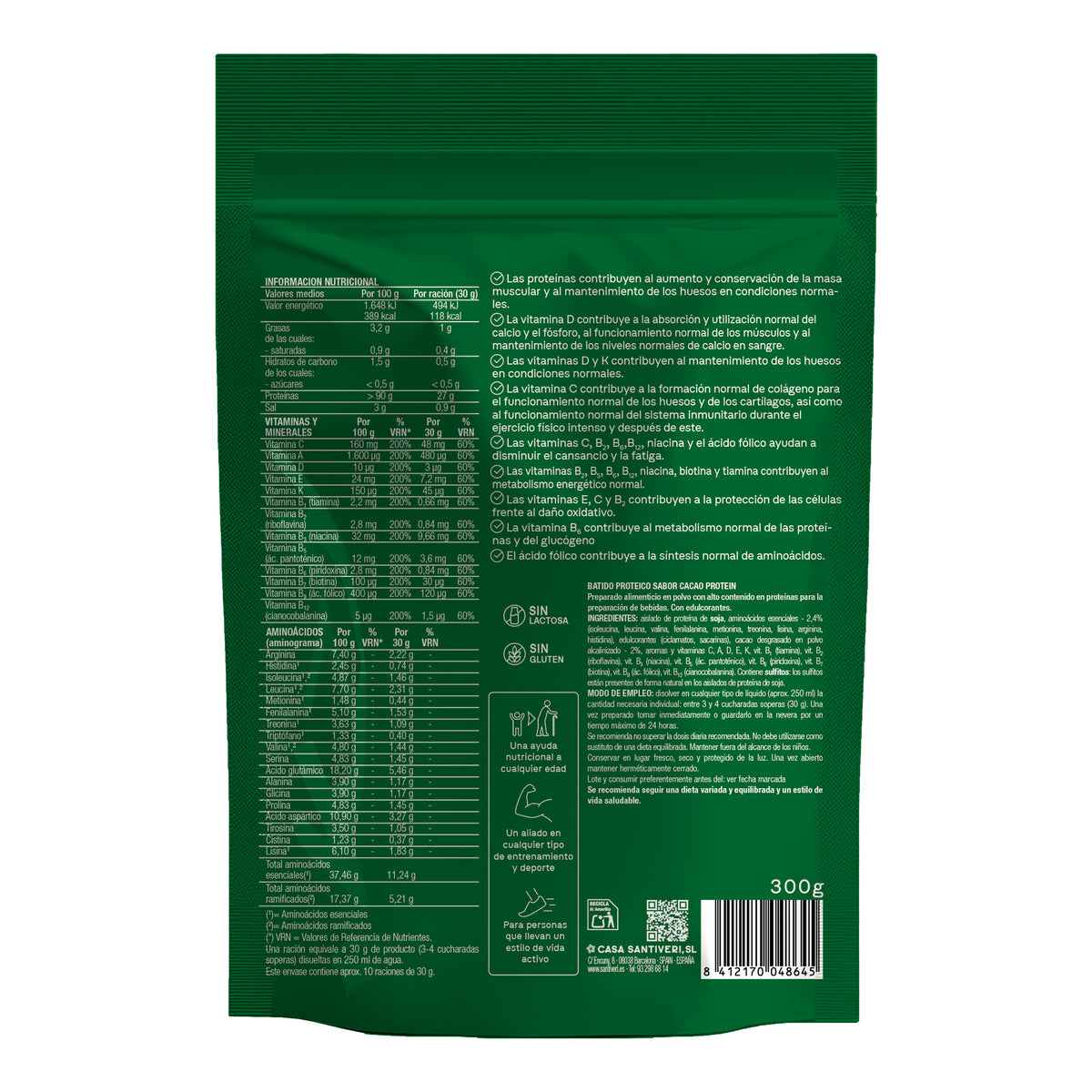 Protein-90 cacao doypack Santiveri